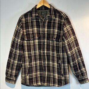 Woolrich Men’s plaid cotton snap-up jacket quilted size small